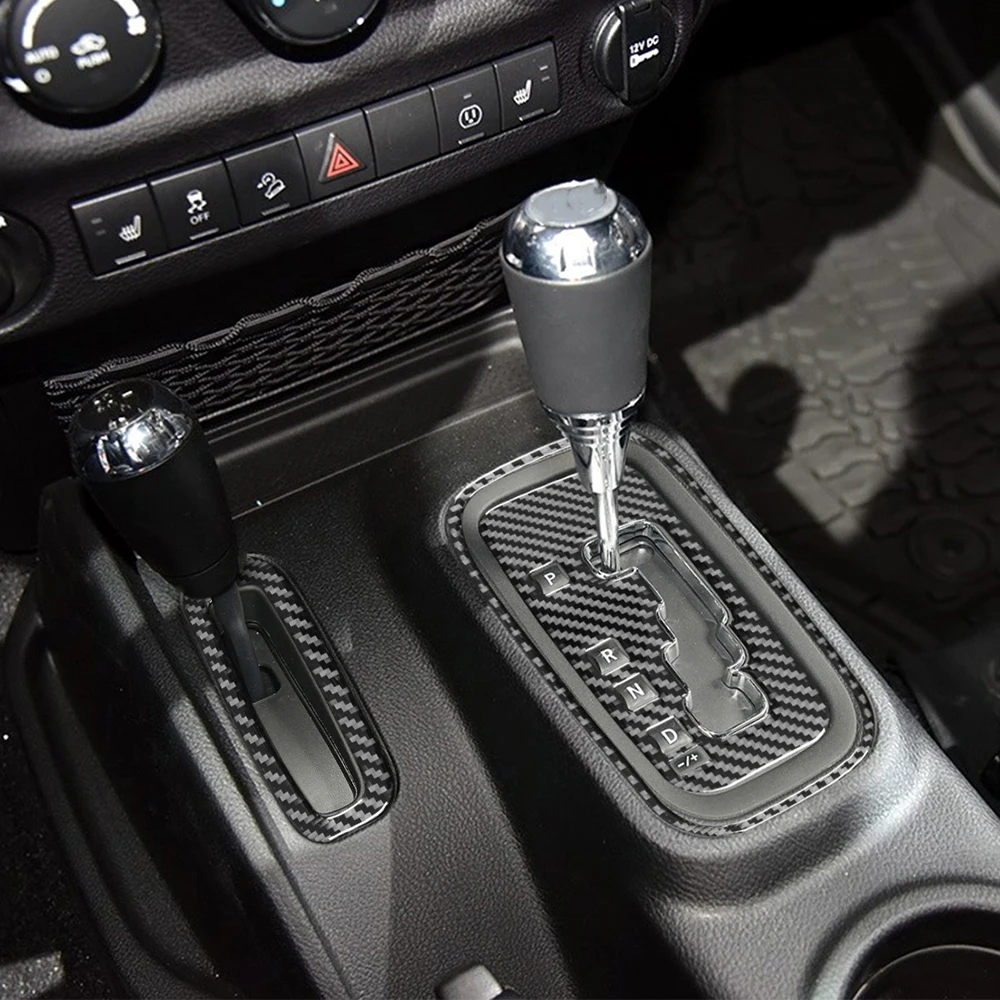 Car Gear Shift Panel Decoration Cover Trim Stickers for Jeep Wrangler JK 2011 2012 2013 2014 2015 2016 2017 Interior Accessories