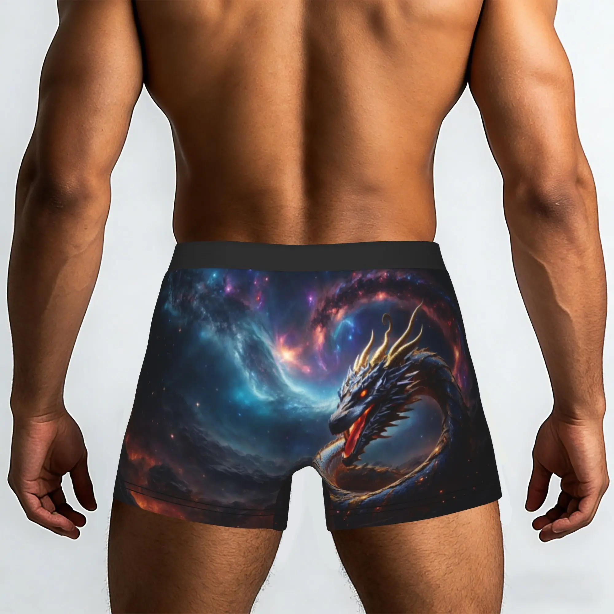 Custom Dragon Galaxy Stars Space Fantasy Underwear Male Printed  Boxer Shorts Panties Briefs Breathable Underpants