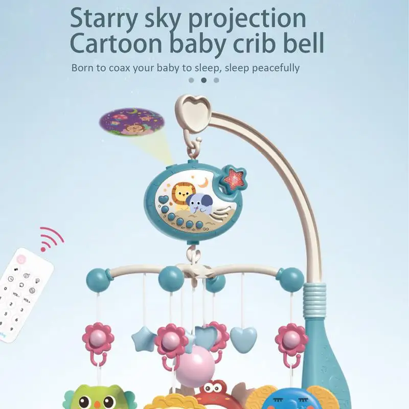 Baby Crib Mobile Rattle Toy For 0-3 Years Old Infant Rotating Musical Projector Bed Bell Educational For