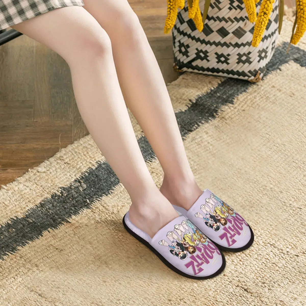 Custom Bratzs Doll Guest Slippers for Bathroom Women Tv Movie Cartoon House Slipper