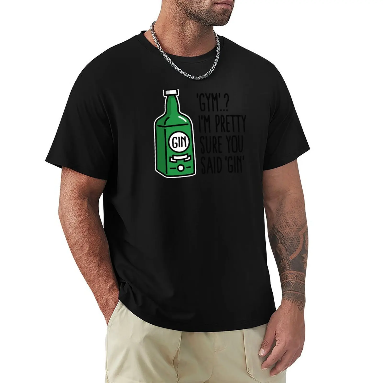 Gym..? I'm pretty sure you said Gin T-Shirt Dry Fit Running Short Sleeve Top
