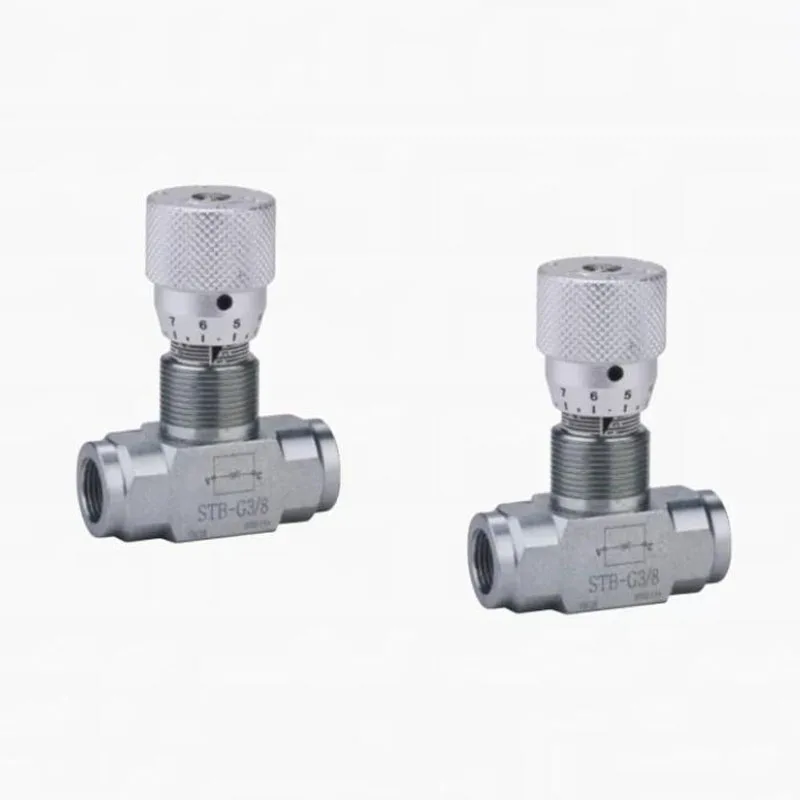 Bi-Directional Flow Restrictor Hydraulic Valve Carbon Steel Flow Control STB G1/4 G3/8 for Hydraulic Systems