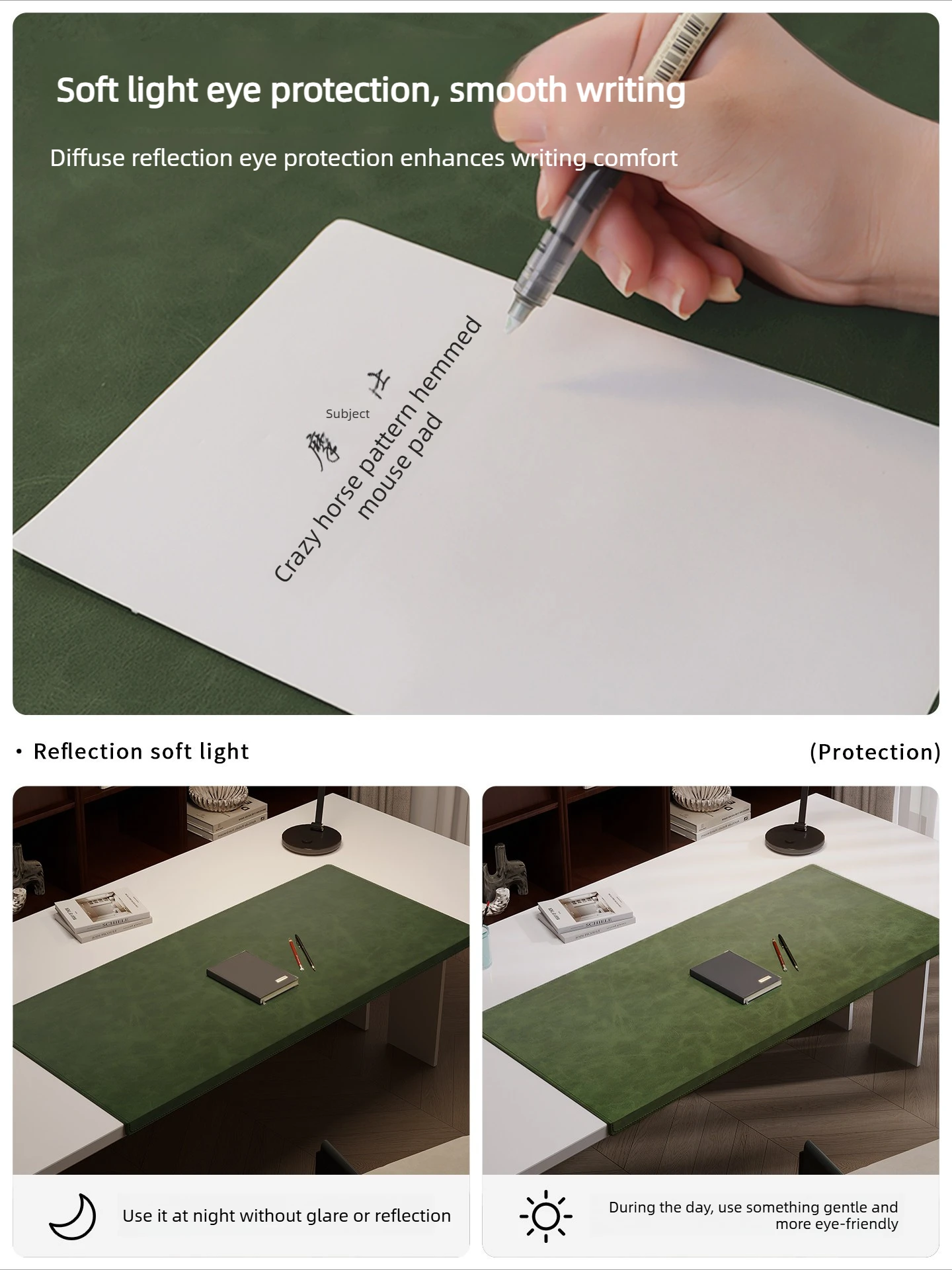 Large Pu Leather Desk Mat For Gaming And Office Keyboard Support_voghion.com