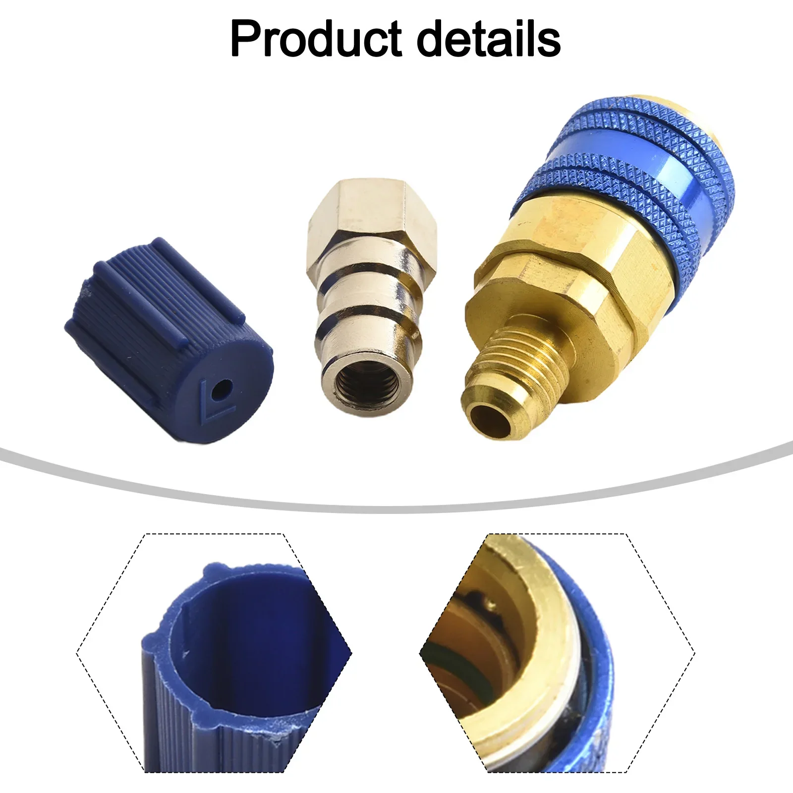 Efficiently Add Fluorine to Your Car's AC with 2X Car AC Air Condition LowHigh R134 Quick Coupler Extension Adapters