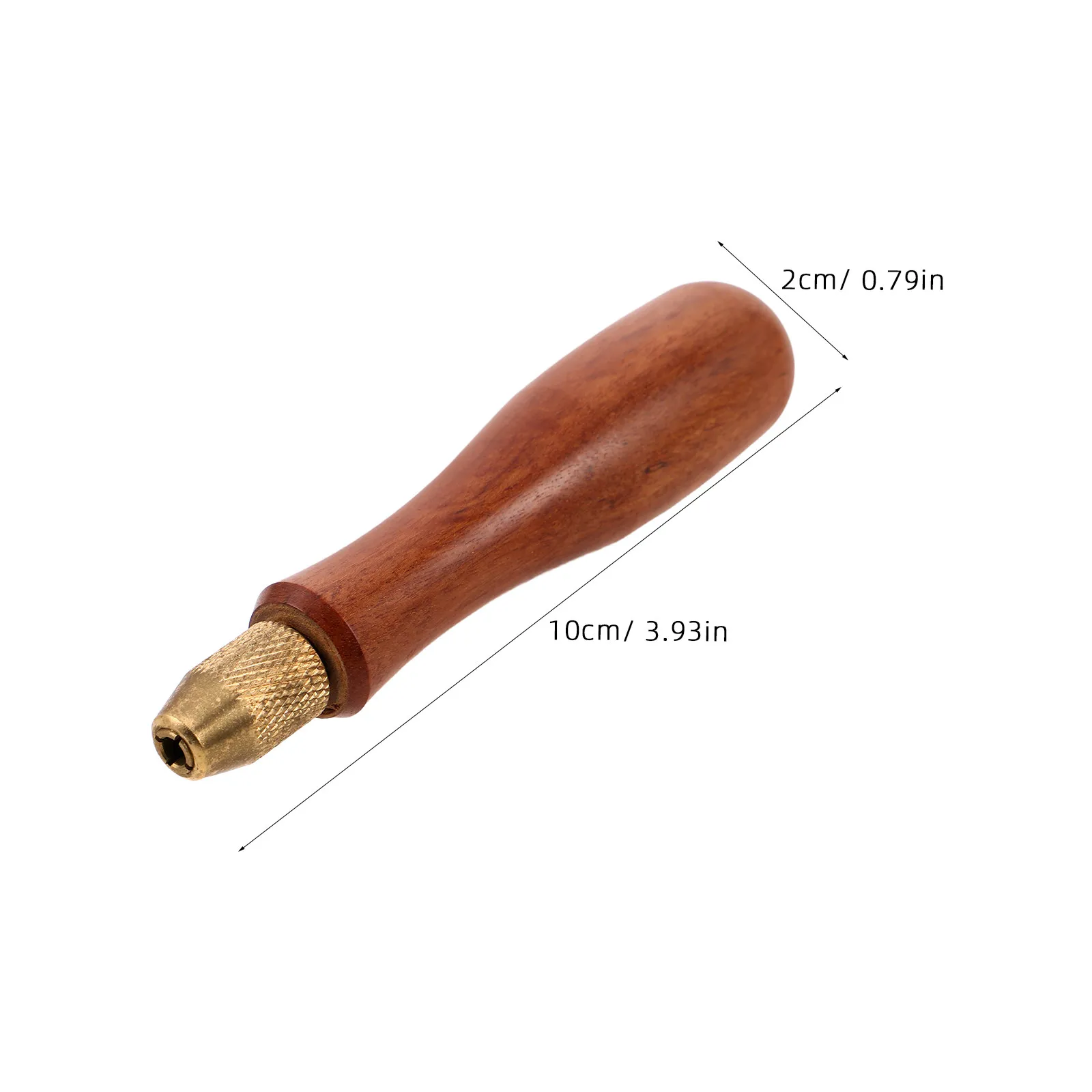 Wooden Rasp Handle Brass Collet Chuck for 3.1mm-3.7mm Needle File Ergonomic Grip Tool Accessories Wood File Handle Replacement
