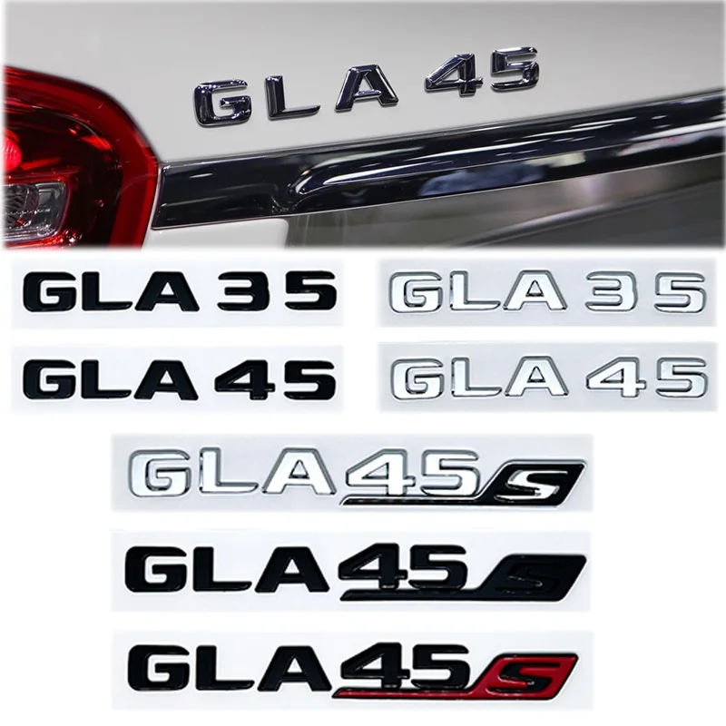 

3D ABS Car Rear Trunk Badge Letters GLA 35 45 45S Turbo 4matic Emblem Logo For Mercedes GLA35 GLA45 GLA45S AMG X156 Accessories