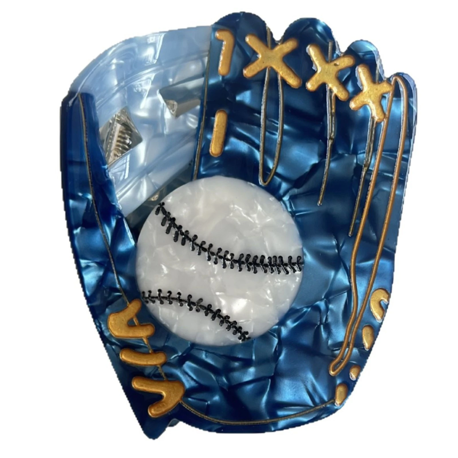 

French Sle Acetate ark Hair Claw Fun Baseball Glove Clip Cute Ballerina Hair Clip Faionable Hair Accories