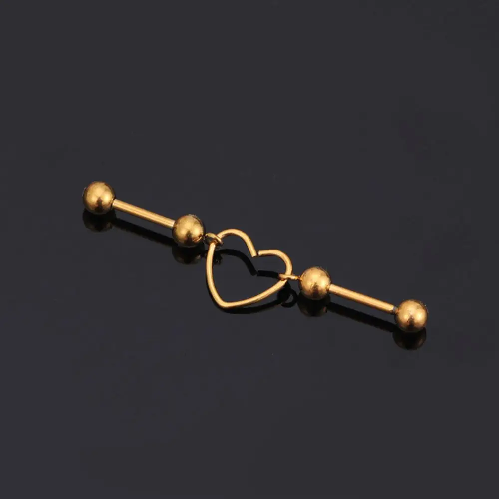 كل مباراة الفولاذ المقاوم للصدأ القوطية مزاجه الطرف الأذن العظام مسمار ثقب القلب القرط المرأة القرط الكورية نمط القرط #2