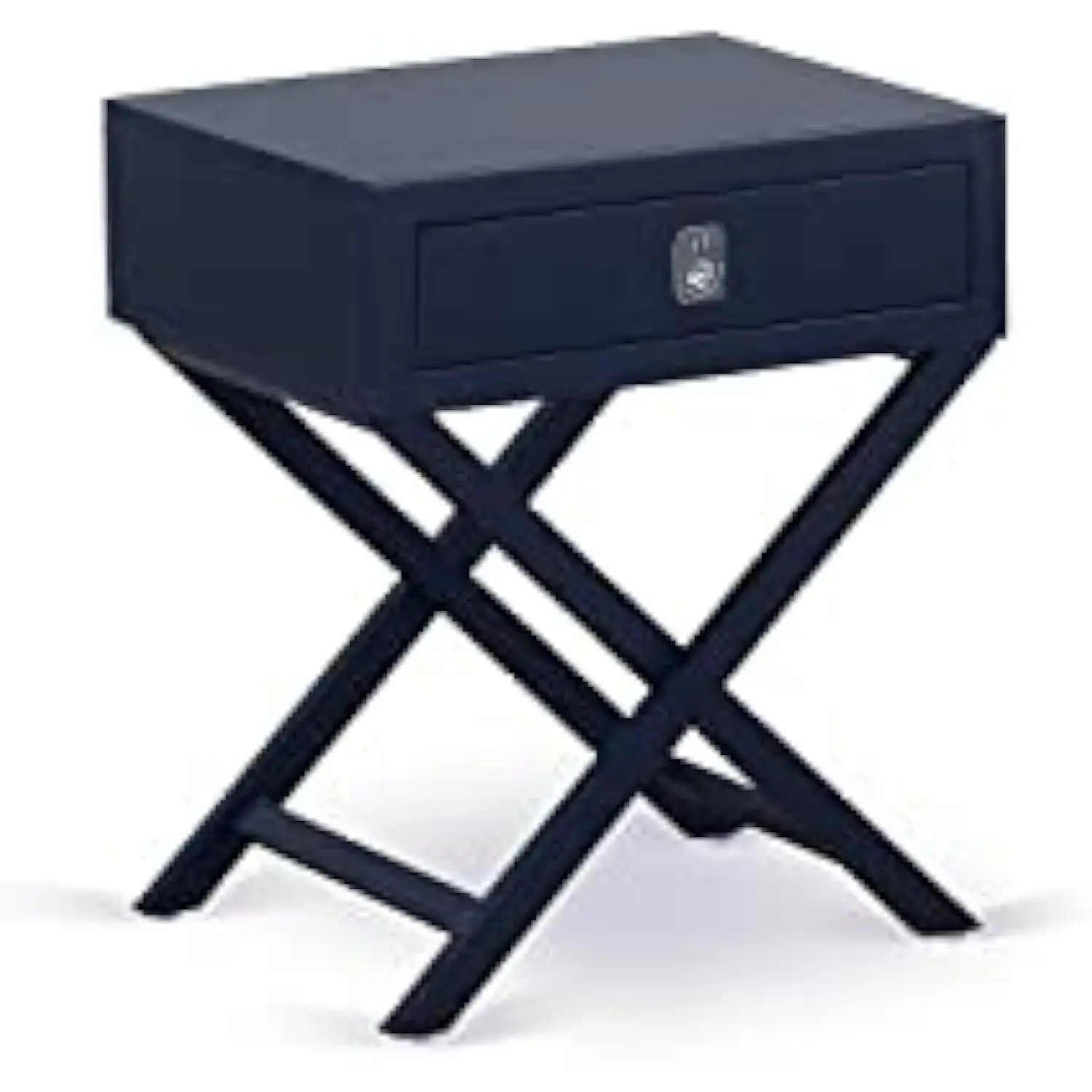 

Hane15 Замечательная прикроватная тумбочка Hamilton с ящиком, 1 упаковка, темно-синяя отделка