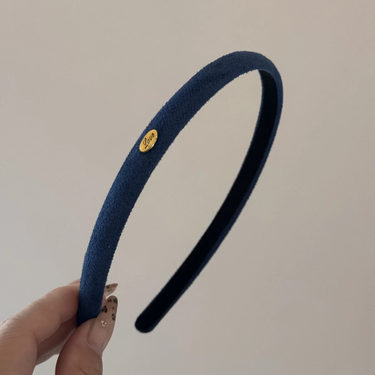 1Pcs Samt Textur Feine Haar Hoop Multi Farbe Einfache Liebe Logo Haar Hoop frauen Täglich Vielseitige Kopfbedeckung haar Bands – Detail 22