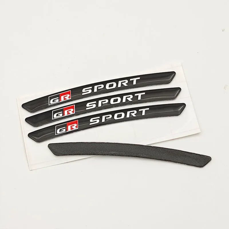 4 قطعة/المجموعة الألومنيوم GR الرياضة شعار عجلة السيارة ملصق لتويوتا يارس CH R RAV4 كورولا هايلكس GR غازو سباق الشارات اكسسوارات