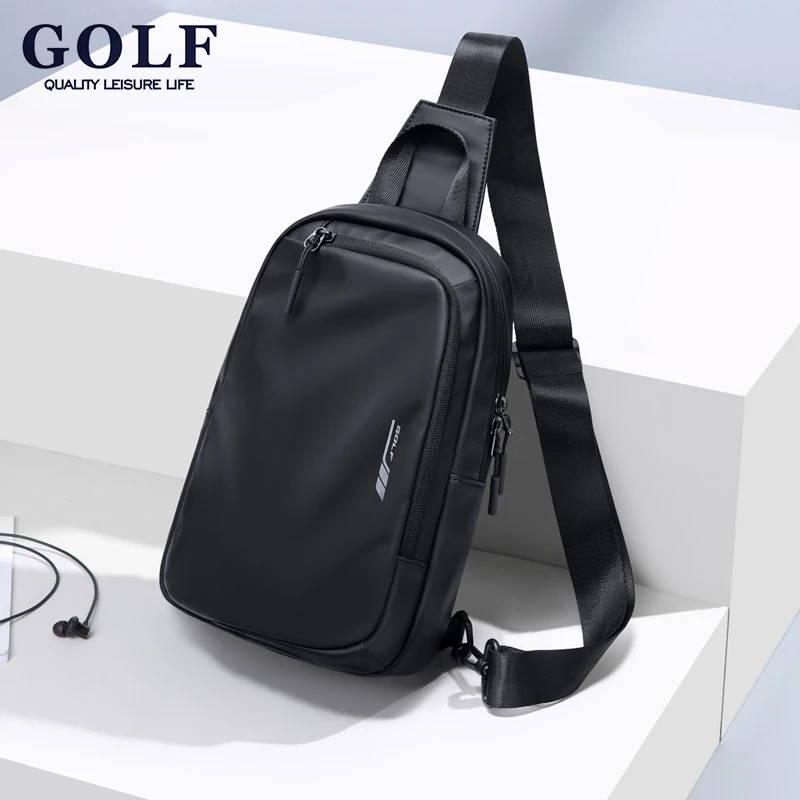 

GOLF QUALITY Men's Chest Bag Casual Crossbody Messenger Bags Large Capacity Chest Bag for Male Versatile Chest Pack Waterproof