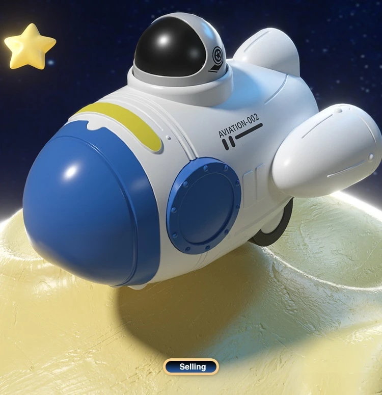 Kinderen Druk op Ruimte Astronaut Ruimtevaartuig Speelgoed Mannelijke en Vrouwelijke Traagheidsruimte Raket Model Ouder-kind Interactie Ruimte Cadeau