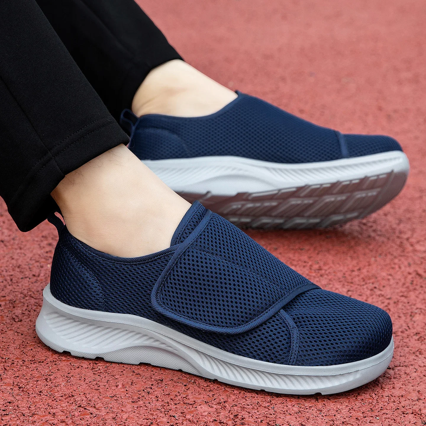 Men Shoes Sneakers Orthopedics Wide Feet Swollen Walking Thumb Eversion Adjusting Soft Light Casual Shoes For Men Black