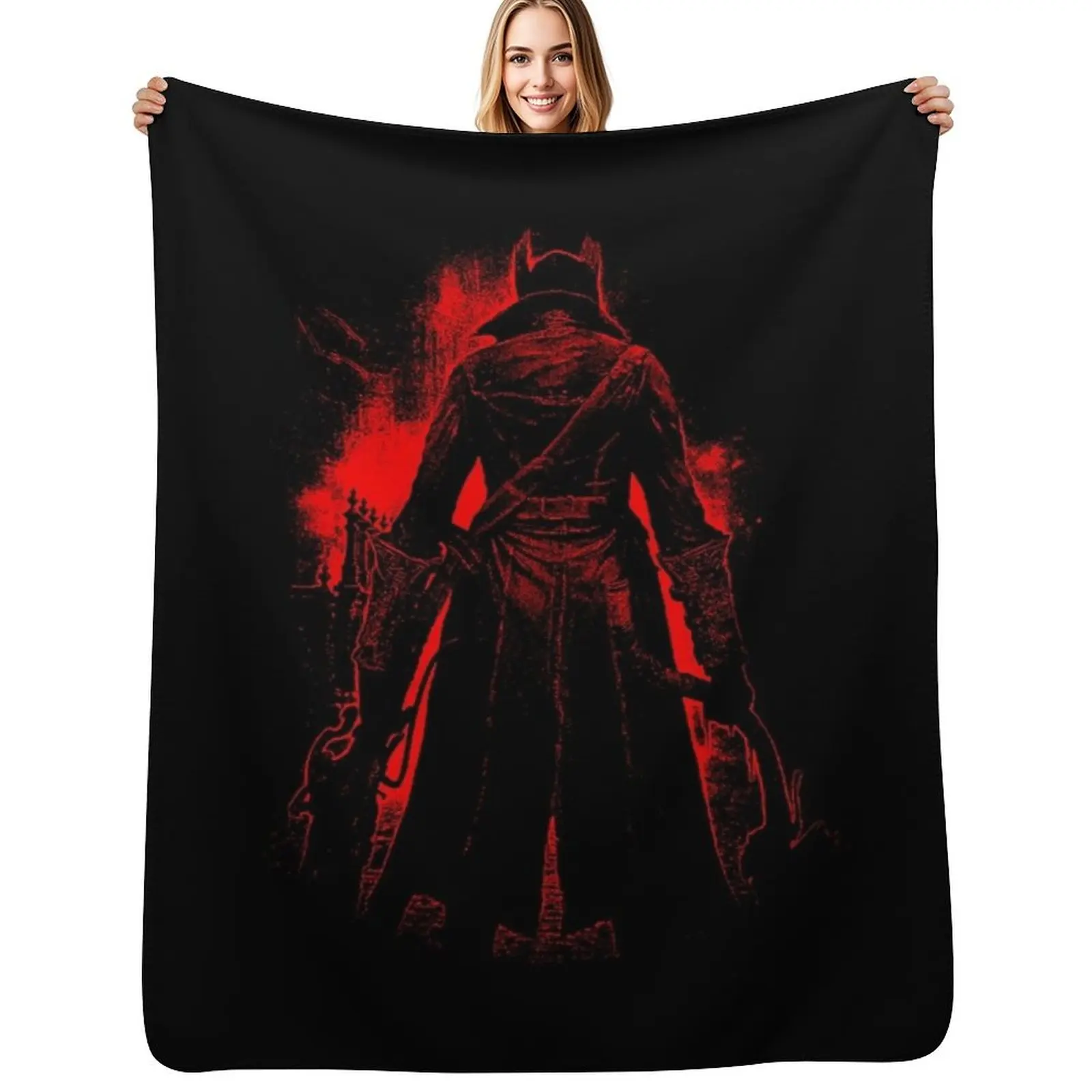 

Vintage Beast Blood Bloodborne's Gift Throw Blanket Stuffeds Plaid Bed covers Decorative Throw Blankets