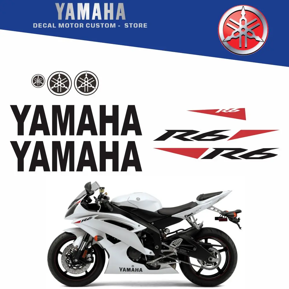 

Full Vehicle Fairing Shell Sticker Decals OEM Original Factory Replica For Yamaha Yzf R6 2008-2016 2010