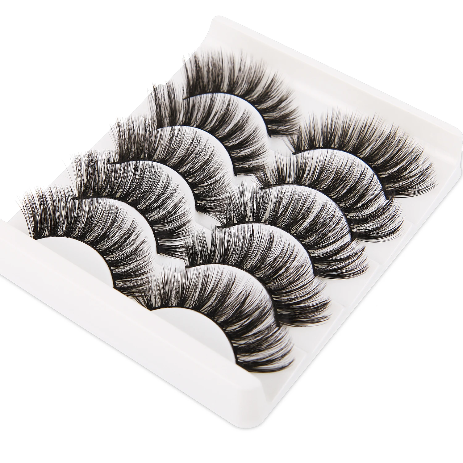 5 Pairs Handmade Eyelashes 3D Soft Mink Hair False Lashes Natural Long Wispy Makeup Fake Eye Lashes Extension Tools Supplies