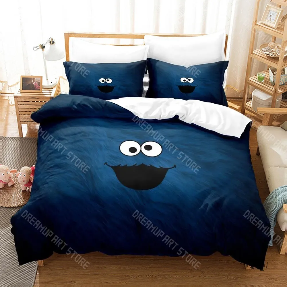 3D Printed Monster Cartoon Cookie Cake Bedding Set for Boys Girls Duvet Cover Twin Queen King Full Single Double Sizes