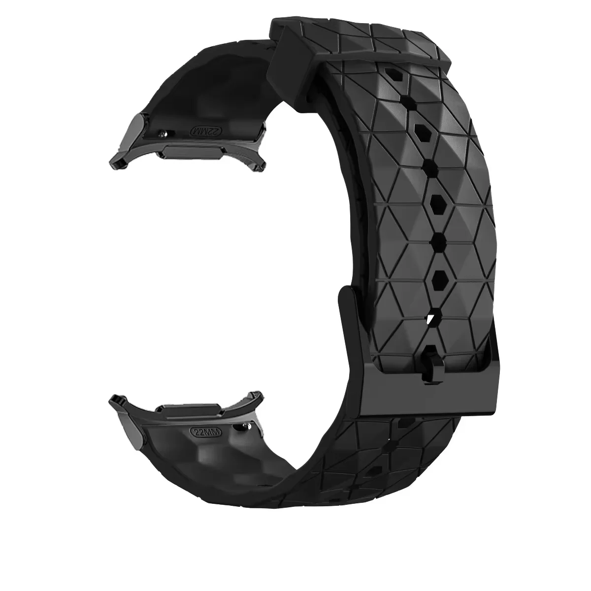 Pulseira de silicone listrada de futebol para samsung galaxy watch ultra 47mm acessório de pulseira de substituição para galaxy watch ultra 2025