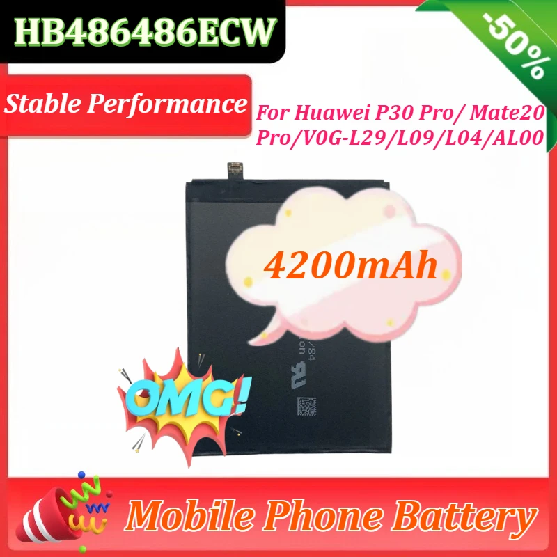 

4200mAh HB486486ECW for Huawei P30 Pro/ Mate20 Pro/VOG-L29/L09/L04/AL00 Replacement Mobile Phone Batteries with Tools