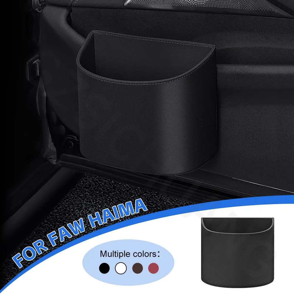 Car Trash Can Suspended Trash Can For Haima S5 M6 S7 M8 C3 E5 C2 E1 6P E3 3 V70 M3 8S Car Leather Storage Bucket Car Accessories