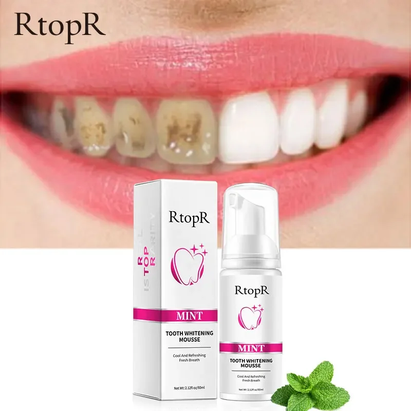 RtopR Teeth Whitening Toothpaste Remove Plaque Stains Serum Dental Bleaching Tools Oral Hygiene Cleaning Fresh Breath Tooth Care