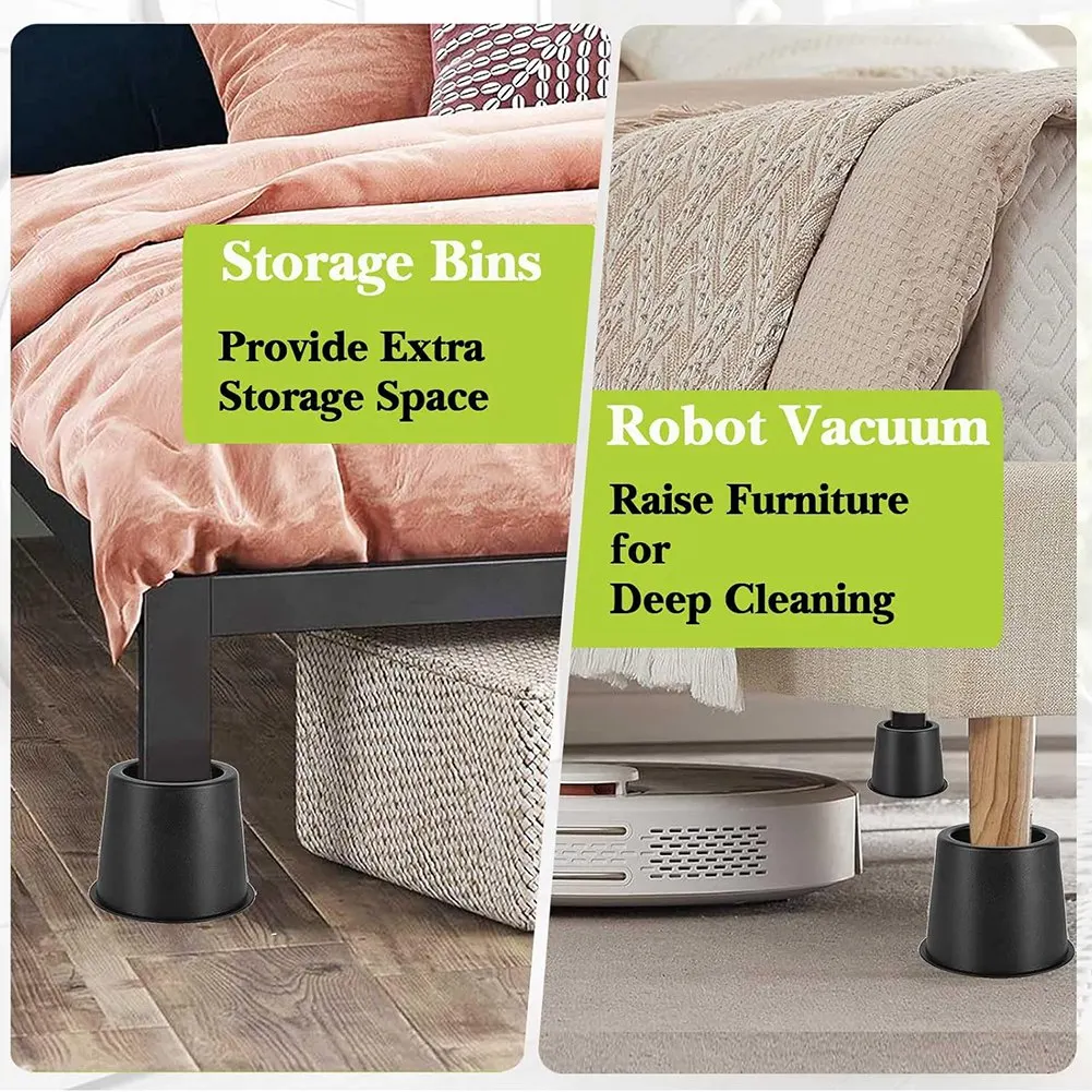 

TFTP-Furniture Risers 4 Inch Bed Risers Heavy Duty For Table Desk Couch Chair Sofa Cabinet Bed Frame Dorm