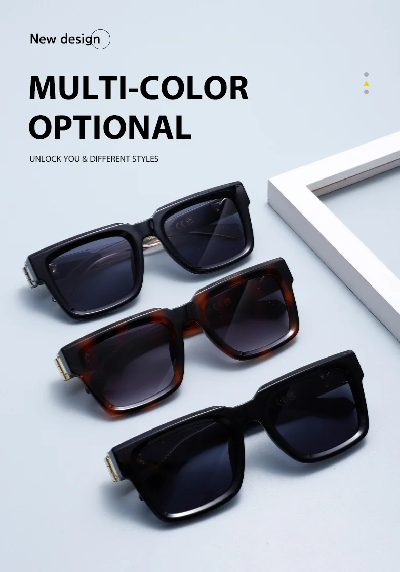 Millionär Quadratische Sonnenbrille Männer Vintage Luxus Sonnenbrille 2025, trendige Mode Gläser Gafas De Sol Hombre Lunette Soleil Femme – Detail 11