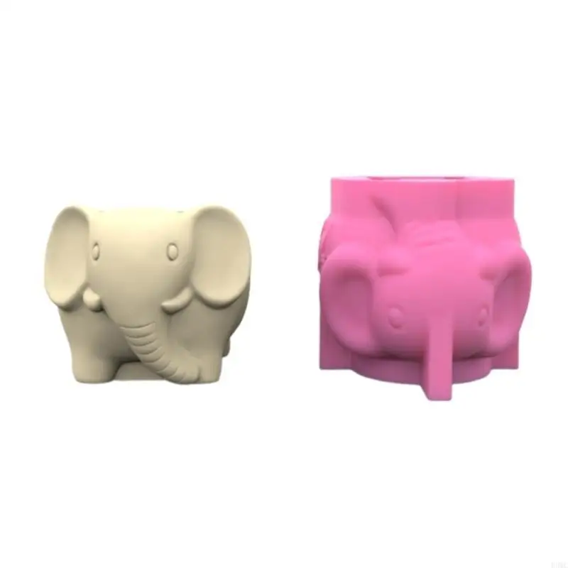 

R3MC Plant Vase Silicone Mold Planter Mould Elephant Pen Holder Mould