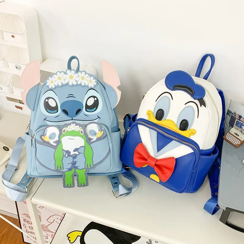 

Disney New Backpack Kindergarten Schoolbag Stitch Fashionable High Quality Backpack Multifunctional Storage Bag Kawaii Backpack