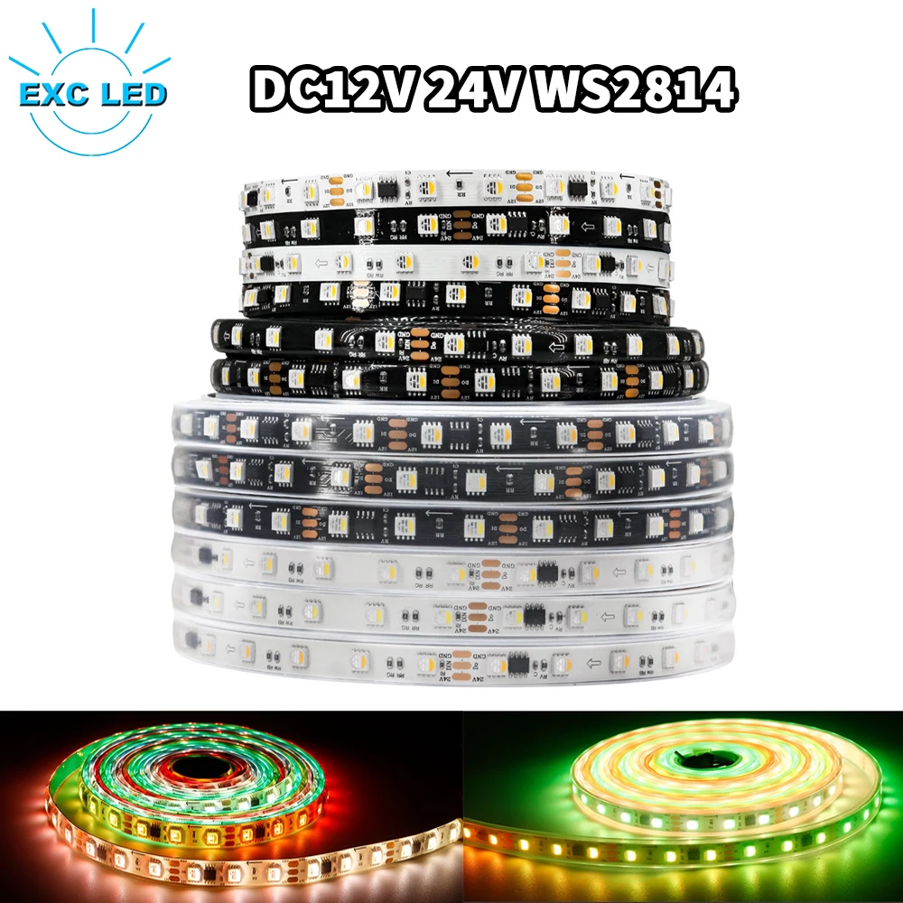 

WS2814 LED Strip Light Similar RGBW RGBWW RGBCW 4 In 1 Addressable SK6812 WS2811 SMD 5050 RGB LED Lighting IP30 65 67 DC12V 24V