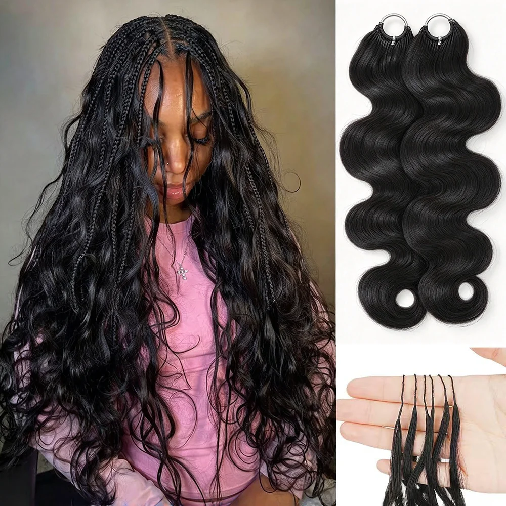 300g Human Crochet Hair For Braiding Boho Braids Human Hair Body Wave Hair Extension Feather Miracle Knots Crochet Human Hair