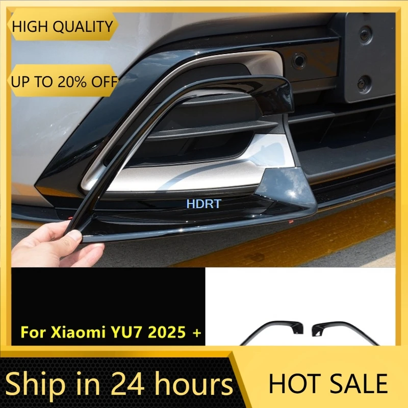 

Car Style Front Bumper Fog Light Cover Grille Lamp Frame For Xiaomi YU7 2025 + Protector Decoration Accessories Exterior Sticker
