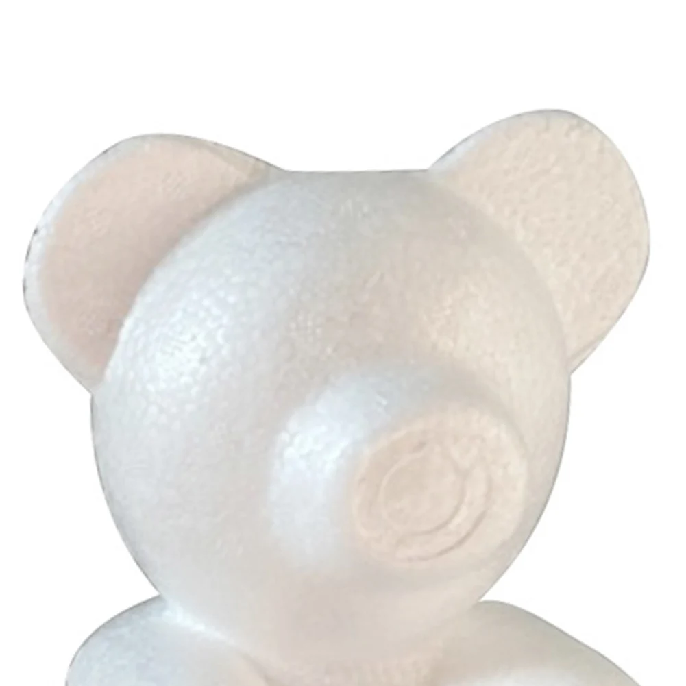 DIY بها بنفسك زهور الورد الاصطناعية 20 سنتيمتر الستايروفوم رغوة الدب قالب الدب الأبيض لحفل الزفاف عيد الحب للديكور المنزل #5