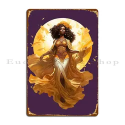 Oshun In A Long Dress Metal Plaque Custom Pub Mural Club Living Room Customize Tin Sign Poster