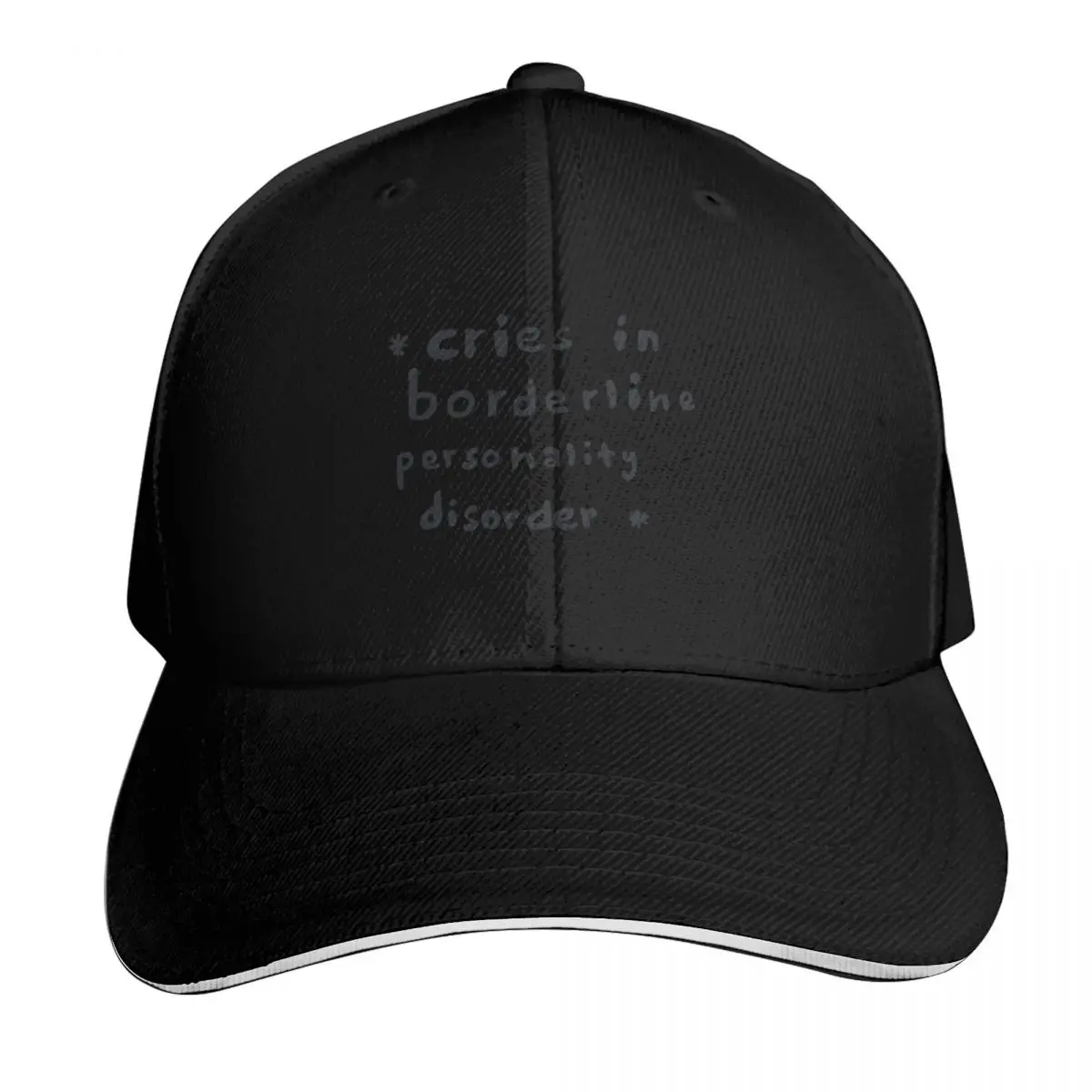 cries in borderline personality disorder Baseball Cap Strapback Dad Hat Six Panel Structured Crown Sun Protection UPF 50+
