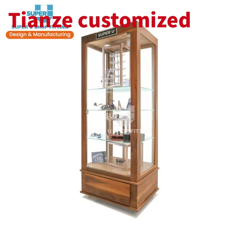 

(Customized) Floor Standing Glasses Cabinet Optical Retail Shop Wooden Spectacle Display Cabinet Glass Showcase Sunglass Display