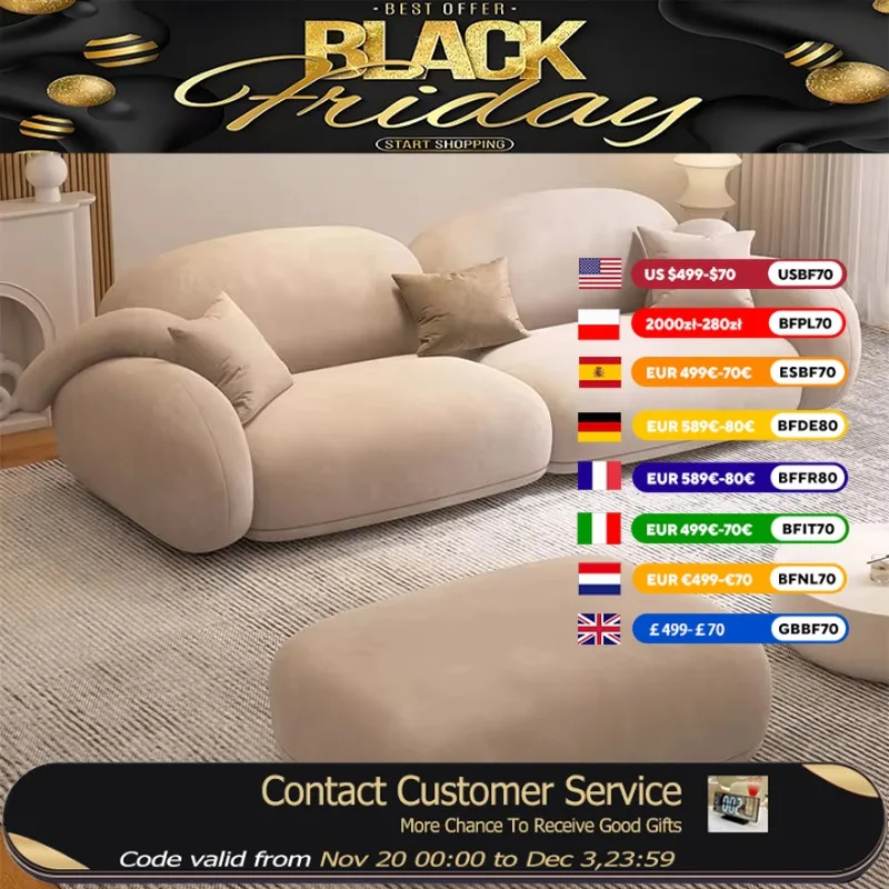 

Italian Beige Living Room Sofas Designer Quality Floor Lazy Living Room Sofas Bedroom Loveseat Sofa Wohnzimmer Furniture Home