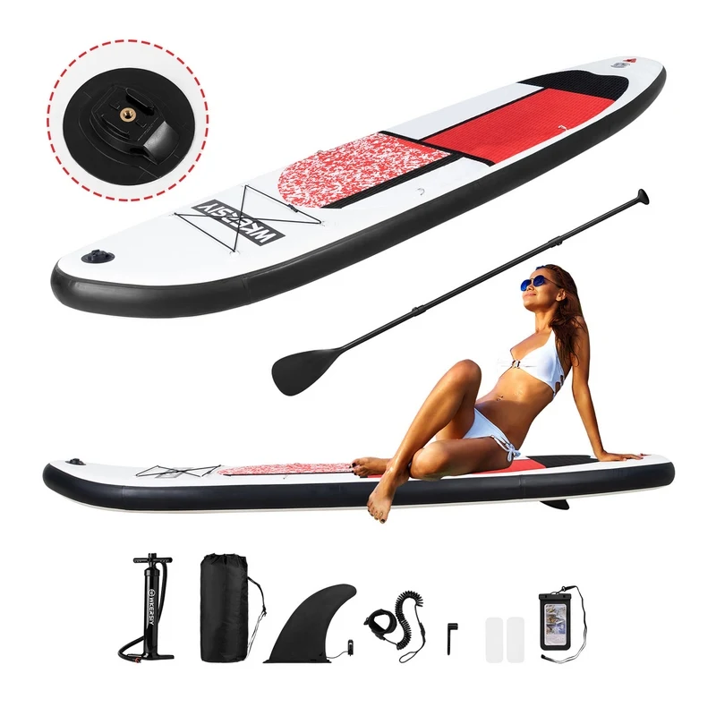 Inflatable Stand up Paddle Board Non-Slip SUP for All Skill Levels Surf Board with Air Pump Carry Bag Leash Standing Boat