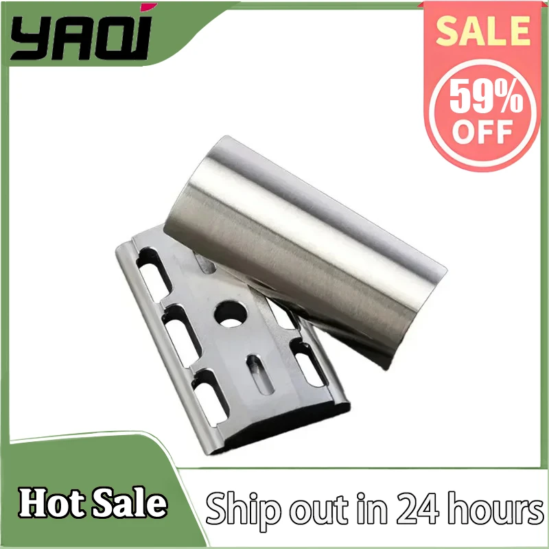 

2026 YAQI SLOPE 316 Stainless Steel Slant Safety Razor Head 0.90mm gap Professional Men's Travel Shaving Tool for Home Use 41g