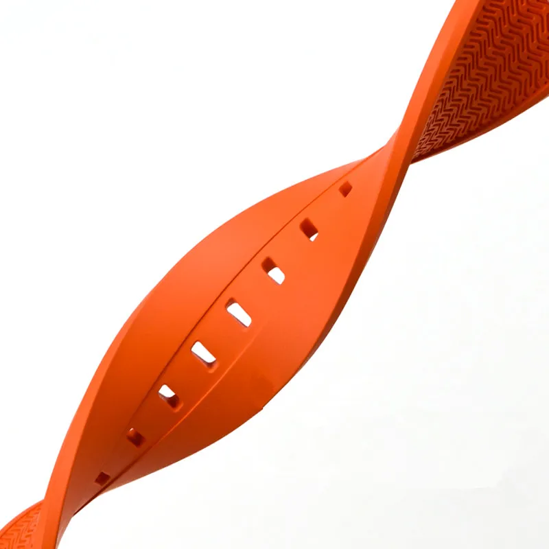 21mm FKM Fluororubber Curved End Sports Waterproof Rubber Watchband For Rolex Tissot1853 Starfish Diving T120 Series Watch Strap