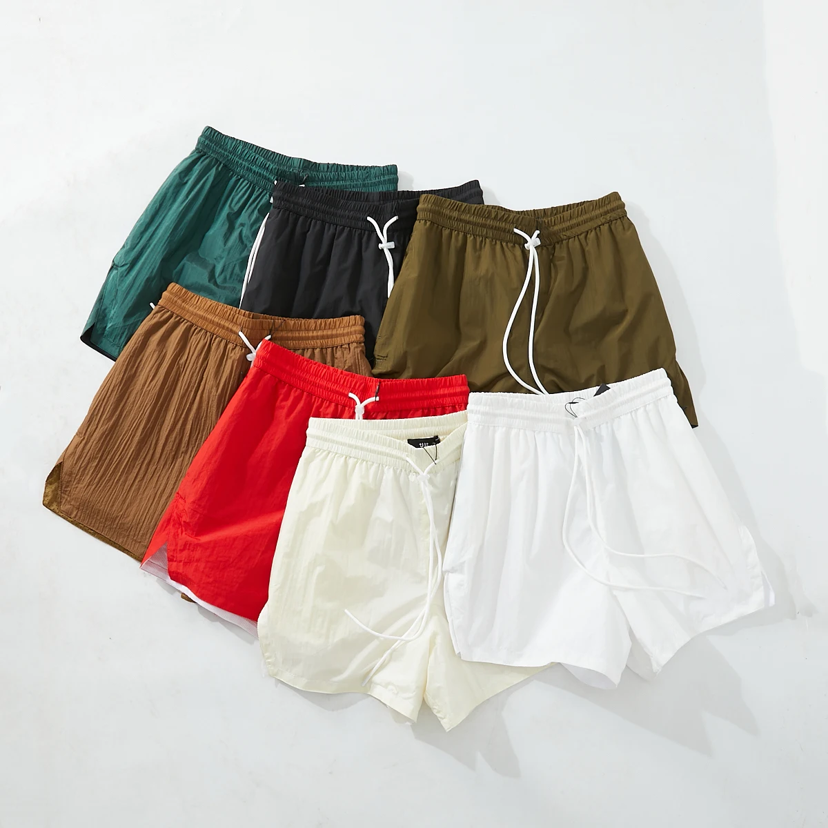 

Ультратонкие быстросохнущие дышащие мужские спортивные шорты для отдыха с молнией YKK, эластичным поясом, модные городские стильные летние шорты