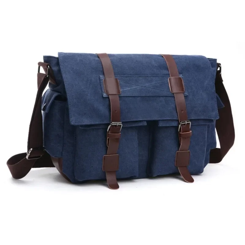 Men Trip Bag Canvas Travel Tote Luggage Bag Large Capacity Shoulder Bag