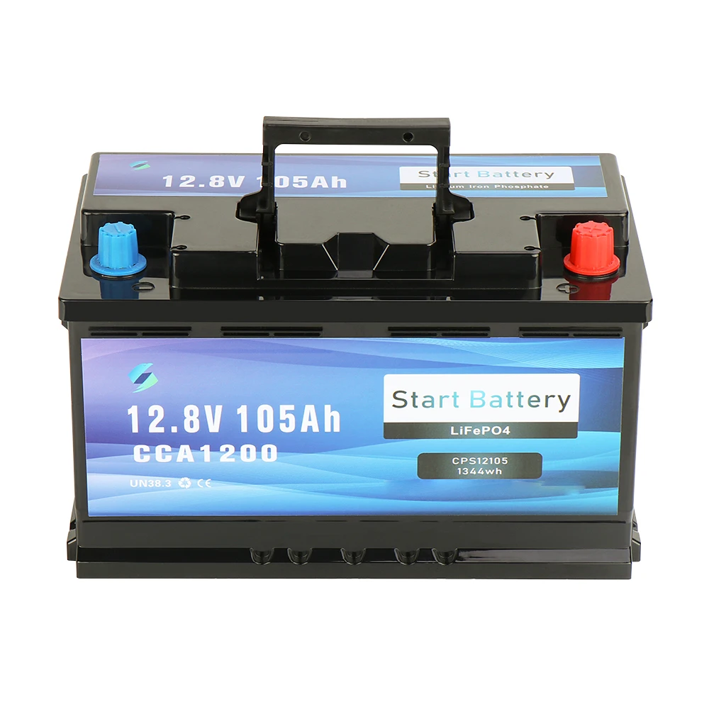 

1200CCA Truck Car Cranking 12V 105Ah Lithium LiFePO4 Marine Starting Battery