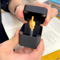 Out of the box pop-up Middle Finger Gift Box Creative Desk Home Decor Gifts Middle Finger Novelty Christmas Funny Prank Gift