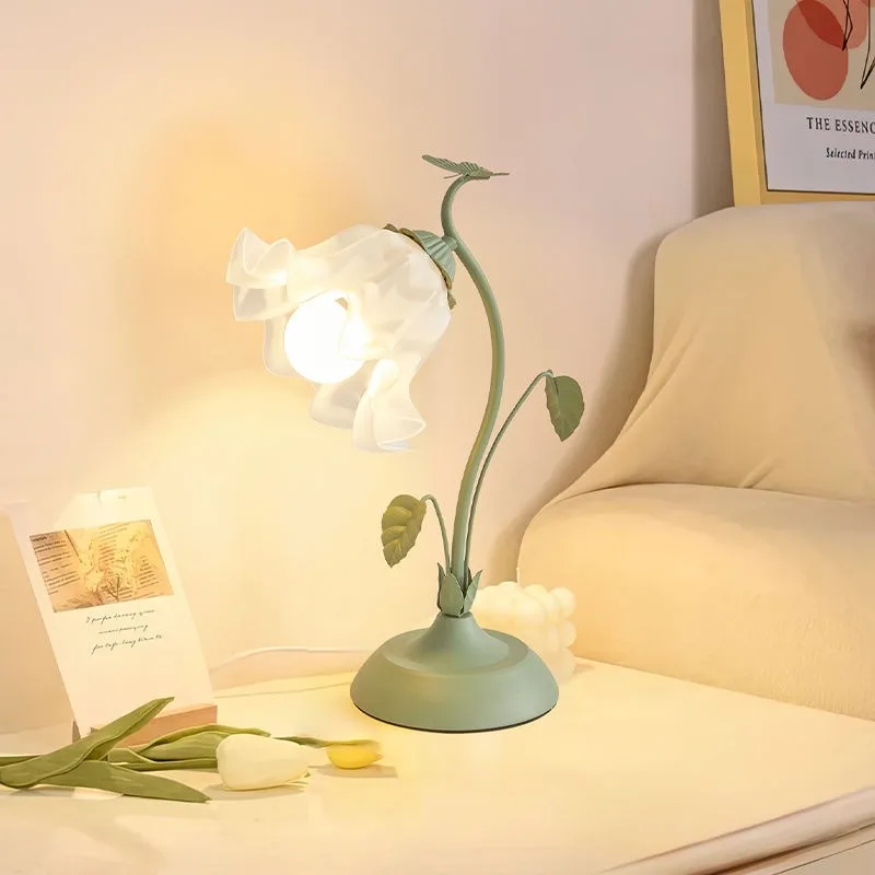 Flower LED Desk Lamp Student Bedroom Room Wall Lighting Touch Reading Lamp Multi-function Lamp Table Light Home Decoration