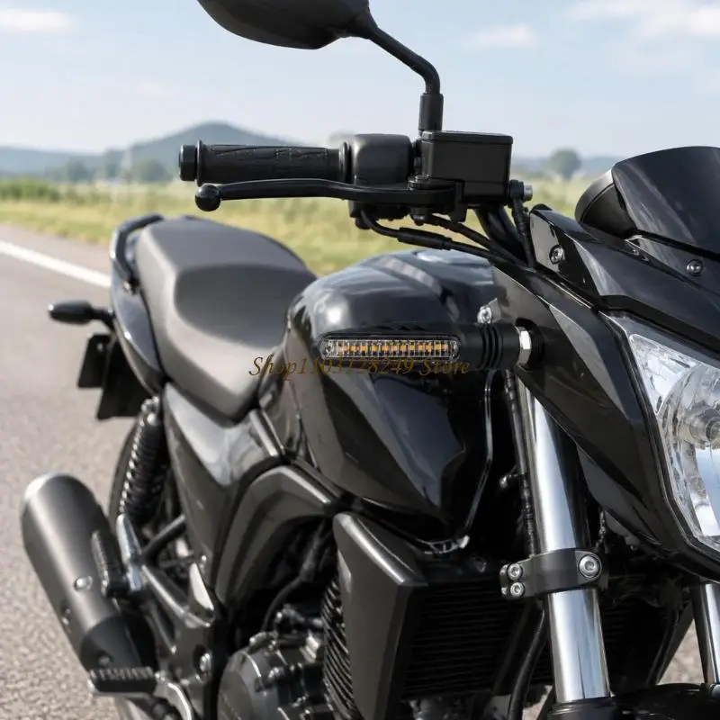 N5KD 2-Lead Motorcycle Light Pair Featuring Side Cutout Housing Detail, Sequential and Threaded Posts for