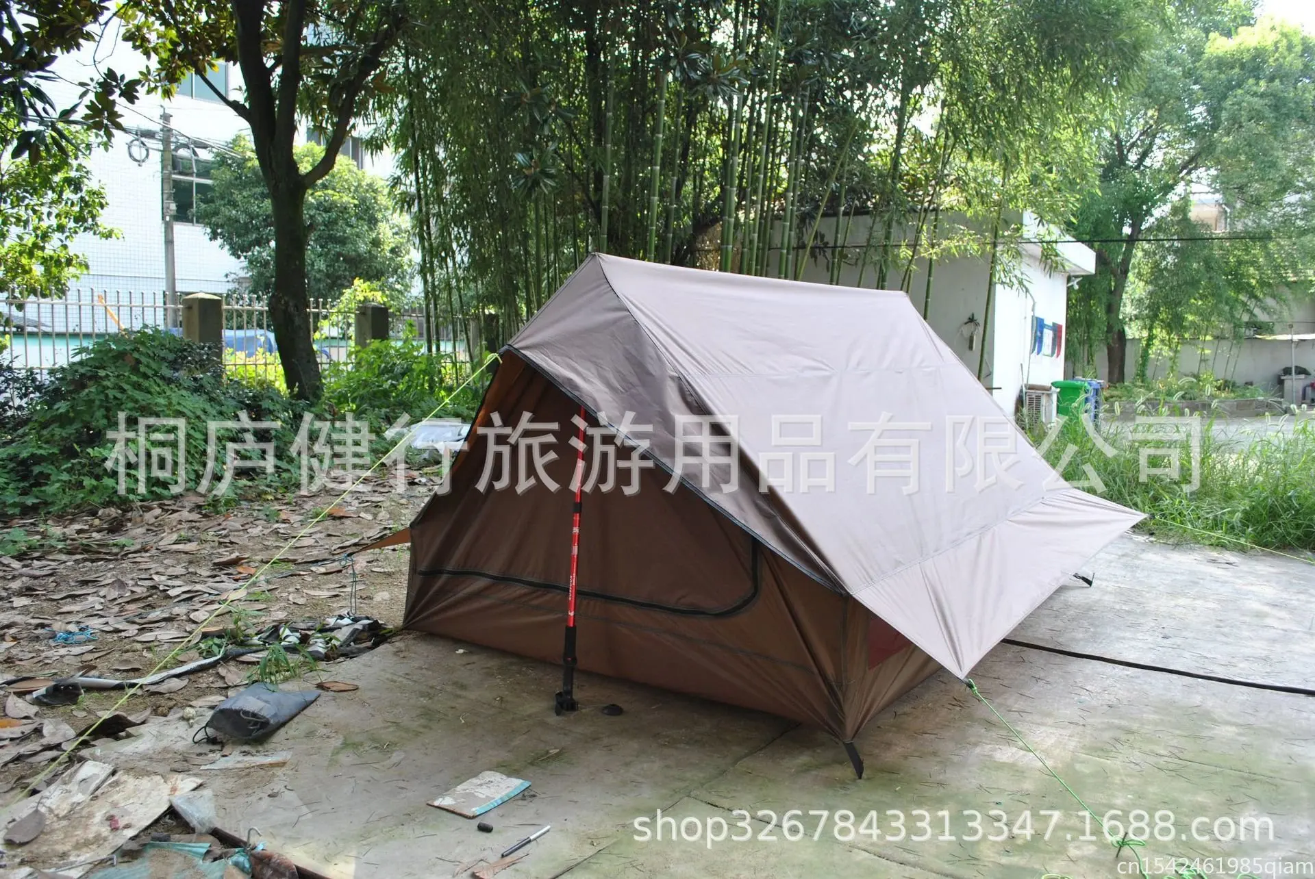 Unique Ultralight 2-3 Person Waterproof Outdoor A Frame Camping Tent, Rodless Tent Hiking Tent,2 person A shape tent