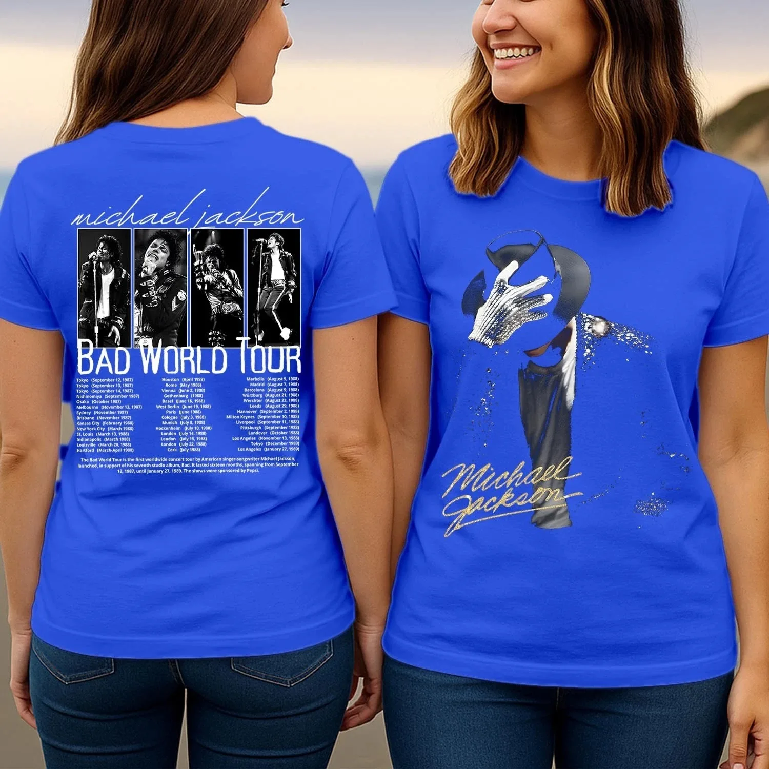 New Michael Jackson King of Pop Shirt Beat It Thriller T-shirt High-end Luxury Unisex Style Both of Men and Women