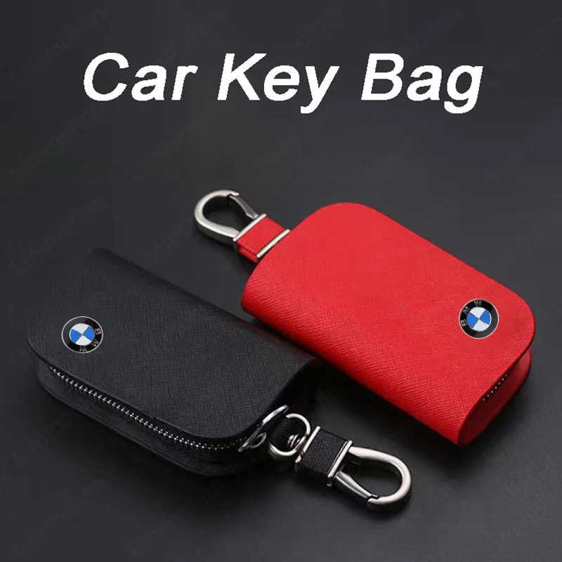

For BMW 1 3 5 Series E46 E90 E91 E60 E70 E72 E82 E87 E88 E89 Car Key Bag Business Protective Cover Zipper Car Key Storage Bag